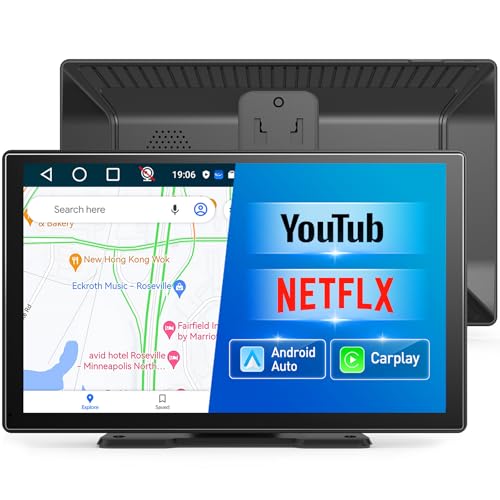 Portable Apple Carplay Screen for Car, 10.26" CarPlay Android Auto