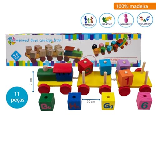 Brinquedo Educativo Trenzinho Montessori Sensorial Cognitivo Marca: Memento