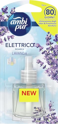 Ambi Pur Ambientador para ambientes, 9 recargas para difusor de ambiente, fragancia lavanda, desodorante ambiental, elimina olores, hasta 80 días de perfume por recarga