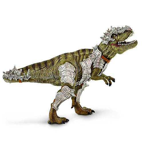 Safari Ltd. Armored Tyrannosaurus Rex Figurine - Detailed 6" T-Rex Figure - Dinosaur Toy for Boys, Girls, and Kids Ages 3+
