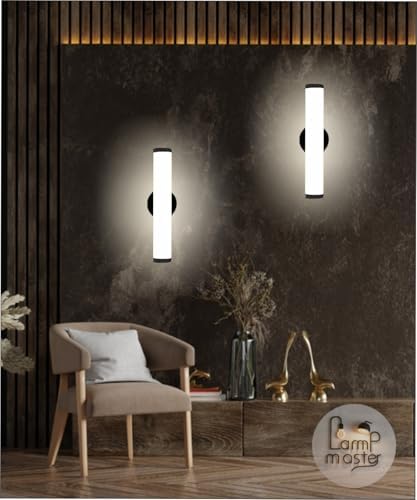 Lamp master Round Acrylic Luxurious LED Wall Light for Mirror, Wash Basin, Bedroom, Hotel Passage, Living Room | Soft & Bright White LED Lighting - 1 Pack (White, Pack of 1)