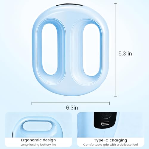 Placa vibratoria eléctrica, anillo multifuncional para fascia con correa ajustable, 2 modos y 8 intensidades, masajeador abdominal para grasa abdominal, atletas y todos los usuarios, ideal como regalo (azul) miniatura 6