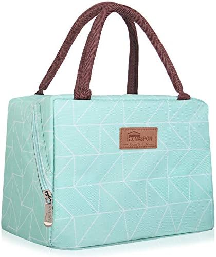 HOMESPON Insulated Lunch Bag Cool Bag for Lunch Boxes Waterproof Fabric Foldable Picnic Handbag for Women, Adults, Students