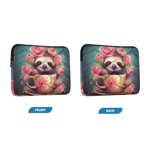 Funda Sloth Flowers para laptop 13-14 pulgadas impermeable miniatura 2