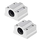 2 Pcs SCS6UU Linear Motion Ball Bearing Box Type CNC Slide Unit Bushing 25mm Long Linear Roller Bearing Slide Block