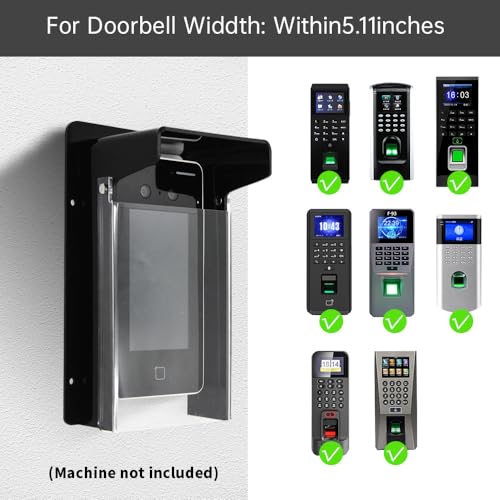 YJNBEST Doorbell Rain Cover, Gate Outdoor Keypad Cover, Universal Flip-Open Rain Shield for Doorbell & Lock Keypad/Attendance Machine, Weatherproof Protective Cover (L - Flip lid) by YJNBEST - Image 6