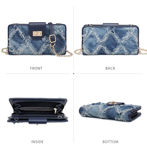 Image of Classic Crossbody Bag for Women, Small Chain Strap Wallet Purse with Phone Compartment & Card Slots