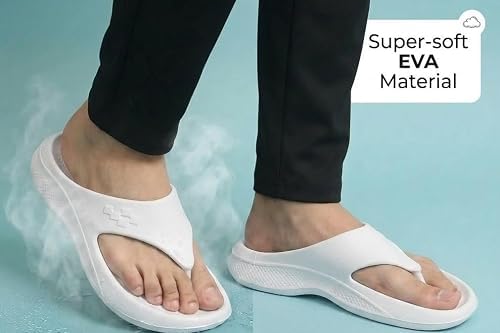 Image of Men's Premium Comfort Slip-On Slippers with Soft Cushioned Footbed, Lightweight Flexible Sole, Anti-Slip Outsole for Indoor Outdoor Daily Wear