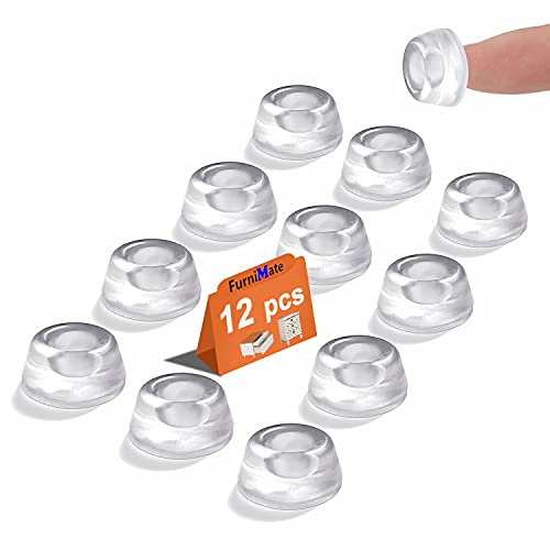 Rubber Feet 12PCS, Clear Rubber Bumpers Self Adhesive, Clear Rubber Bumper Pads for Electronics, Appliances 0.9