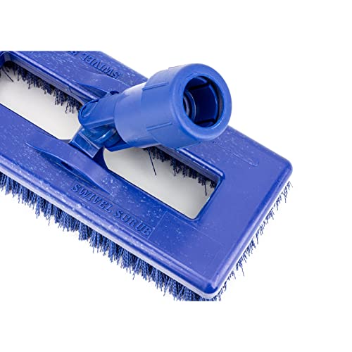 Image of SPARTA 3638831EC14 Polyester Rectangle Scrub Brush, Floor Brush, Cleaning Brush With Swivel Head For Cleaning, 8 Inches, Blue