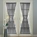 No. 918 Emily Voile Sheer Rod Pocket Door Curtain Panel, 59" x 72", Charcoal Gray