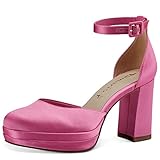 Bequeme Pumps Tamaris Damen 1-1-24406-20 Pump with Strap, Candy Satin, 41 EU