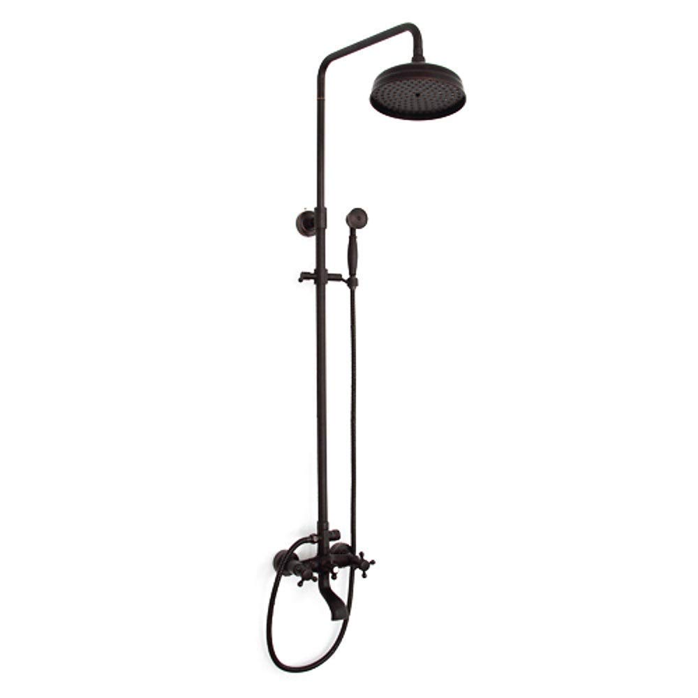 OZBMA All-Copper Shower Set Faucet Black Ancient and Cold Fixed Showerheads Luxury