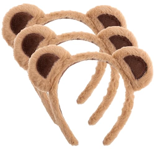 Ktnyl 3 Stück Bären Ohren Chipmunks Ohren Alwin Und die Chipmungs Bärenohren Haarreif Süße Bärenohren Stirnband Geeignet für Partys Versammlungen Und Geburtstagsdekorationen