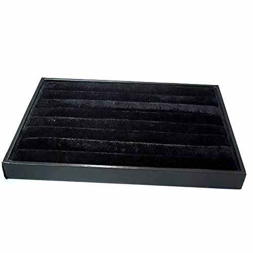 Preisvergleich Produktbild Schmuck - Präsentationstablett aus Samt, 23x35cm, für Ringe und mehr, schwarz