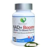NAD+ Booster BIO - Fórmula Triple - Anti-envejecimiento - Regeneración celular del ADN - Salud Cerebral y función Cognitiva - Energía Celular - 60 Cápsulas - Organiche®