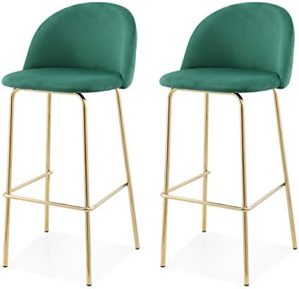 MEELANO Counter Height Stools Forest Green