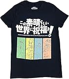 Konosuba: Kazuma, Aqua, Megumin, Darkness Group Mens T-Shirt (XX-Large)