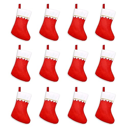 Meias natalícias decoração, 12 peças botas de Natal, meias de Natal, meia de Natal 36 x 23 x 16 cm, bota de Natal para encher e pendurar