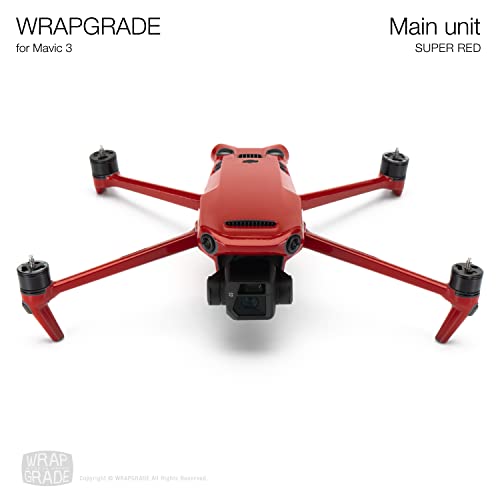 Image of WRAPGRADE Full Skin Stickers for DJI Mavic 3 / Mavic 3 Classic (Super RED)