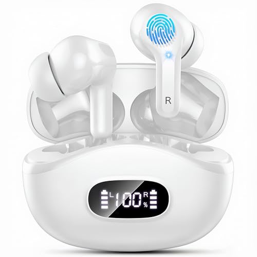 Écouteurs Bluetooth Sans Fil, 2026 Casque Bluetooth Micro Anti-Bruit, Ecouteur sans fil Stéréo Hi-Fi, 48H Oreillette Bluetooth Contrôle Tactile, Bluetooth 5.4, Étanche IP7 Sport Pour iOS/Android