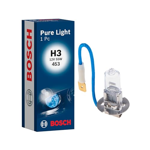 BOSCH H3 Lámpara Faro de Carretera 55W Luz Alta Halógena 1 987 302 031 Compatible con VW Golf IV Hatchback 1J1 TOURAN 1T1, 1T2 Polo IV Hatchback 9N, 9A Lupo/Lupo 3L 6X1, 6E1 GOLF II 19E, 1G1