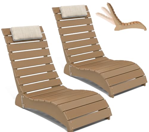 Navine Teak-Finish Adjustable Chaise