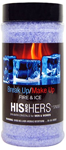 Spazazz SPZ-903 Break Up/Make Up Fire and Ice His and Hers Novelty Crystals Container, 17 oz.