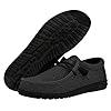 Hey Dude Men's Wally Sox Moc Toe Shoes, Micro Total Black, 8 UK #4