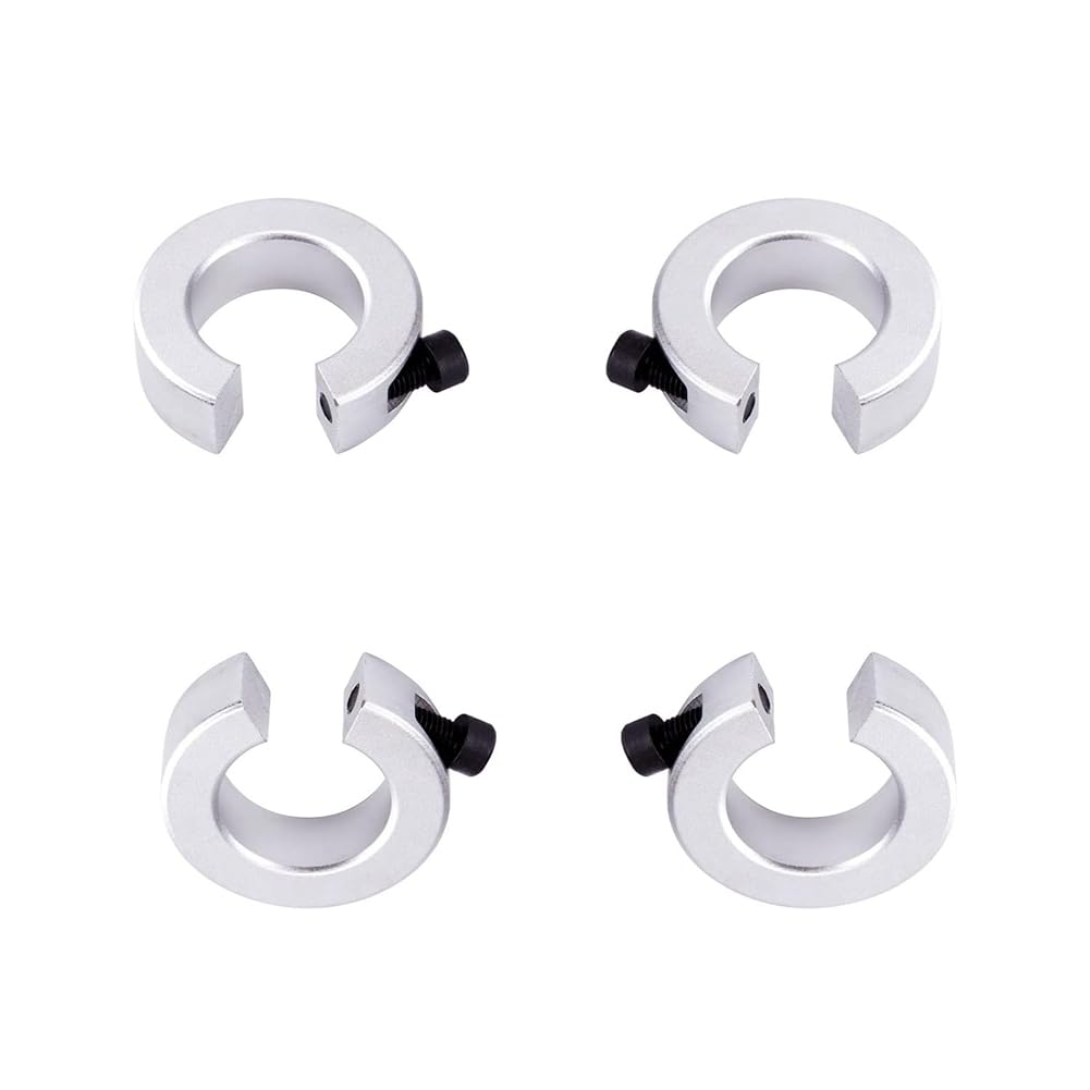SBR20 Lot de 4 manchons de butée linéaire pour rail linéaire, anneaux de fixation de délimitation d'arbre en alliage d'aluminium avec vis, manchons de butée d'arbre pour rail linéaire