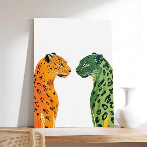 Poster vintage imprimé léopard sur toile idée cadeau originale - 7