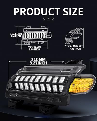 Image of New Upgrade Smoke Lens LED Fender Light Kit for JL Wrangler JT Gladiator, LED Turn Signal Lights with DRL & Side Marker Lights Replacement for Jeep Wrangler JL JT 2018-2023