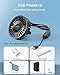 TriPole Car Fan USB Powered - Powerful 3 Speed, Portable Cooling Clip Fan for Car Vent, Quiet Brushless Motor, 360 Degree Rotatable, Air Circulation for Vehicle, Van, Truck, SUV, RV