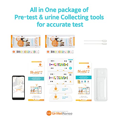 Urivet10-S2(Standard Package 2Sets), Home Mobile Checkup Urinalysis Test Strips Kit Health Wellness Care For Dogs & Cats #TOP5