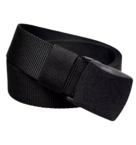 Cinto De Lona Masculino Fivela De Poliecetal (115CM, PRETO)
