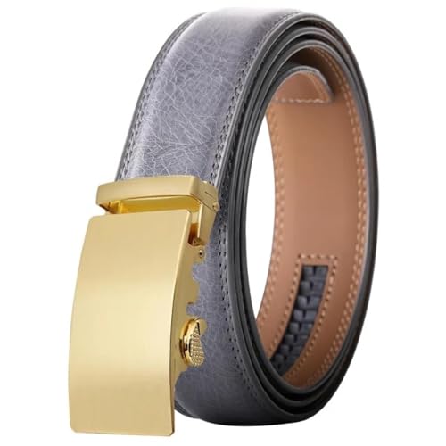 Ceintures en cuir homme avec boucle automatique dorée pour parfaire votre costume business