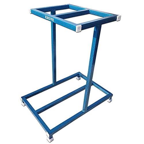 Image of KRUFE Mild Steel Inverter Stand /Trolly . Inverter Trolley for Home Trolly, Inverter with Battery Trolly, Inverter Battery Trolly, Inverter Stand for Home, Inverter Trolley, Metal Inverter Trolly (DUAL BATTERY, BLUE)