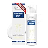 Pobemy Skin Bleaching Cream, Dark Spot Remover for Face, Intimate Areas & Body, Vitamin C Lightening for Underarms, Knees, Elbows, Inner Thighs, Bikini Line – Sensitive Skin Lightening Cream- 1.7FL OZ