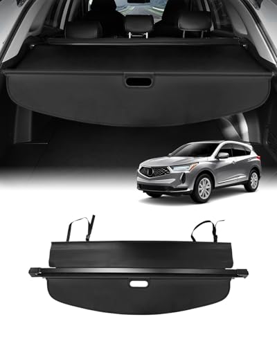 Powerty Retractable Cargo Cover for 2019-2025 2026 Acura RDX, Canvas Texture Trunk Cover Privacy Screen Rear Security Shade for RDX Accessories (with Extented Cover)
