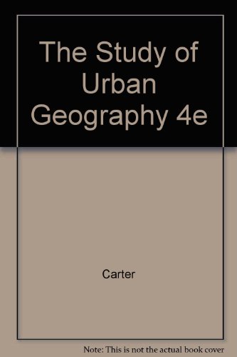 The Study of Urban Geography 0470235349 Book Cover