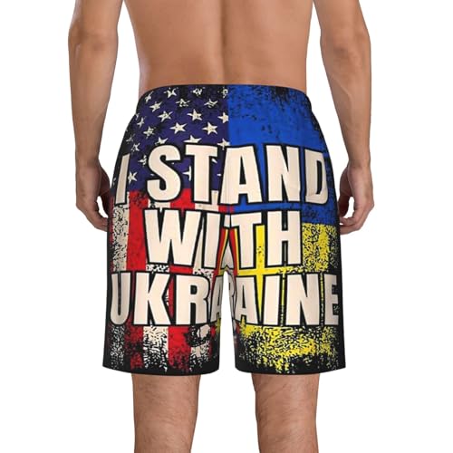 Sunflowers and Ukraine Flag Men's Beach Shorts Quick Dry Swim Shorts with Pockets Hawaii Board Trunks2