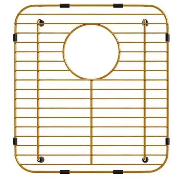Protector de Fregadero Dorado de Acero Inoxidable 13.2 x 11.6 pulg