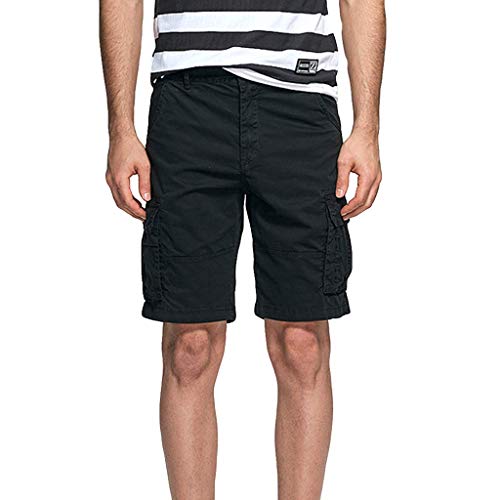 Pantalon de sport noir pour homme W58 vêtement de fitness coupe large et confortable