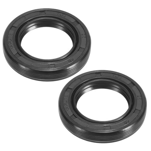 PATIKIL EU Radial Shaft Seal, 2 Pcs 25mm x 40mm x 7mm Nitrile Rubber TG4 Oil Seal for Bearing Shaft Oil Pumps Engines, Black