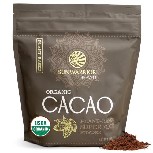 Pure Cacao Powder Organic Unsweetened & Raw | Premium USDA Organic Cacao Powder for Baking Smoothies and Hot Chocolate | Non-Alkalized No Added Sugar Non-GMO Gluten Free Vegan & Kosher (455g)