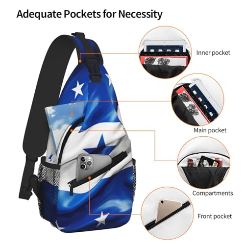 Mochila de pecho de Honduras impermeable con estampado resistente de alta calidad 5