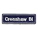 Crenshaw Bl Patch LA Street Sign Embroidered Iron On