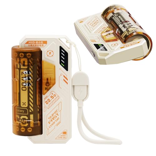 7JI Power Bank 5000mah PD 22.5w, Desmontable Portátil Alimentación Móvil Cargador Rápido Tipo - C Tecnología de Carga Reversible bidireccional para Toda la Gama iPhone Android Samsung