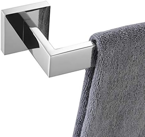 KOKOSIRI 16-Inch Hand Towel Rail, Bathroom Kitchen Towel Holder, Wall Mounted SUS304 Stainless Steel Towel Rack, Polished Chrome, B4003CH-L16