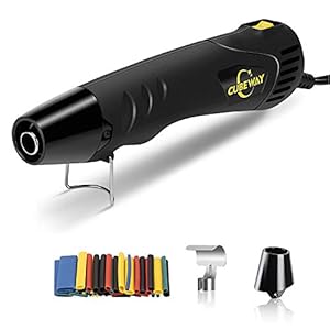 Mini Heat Gun, 350W 662°F Tiny Hot Air Gun Kit with Reflector Nozzle and Heat Shrink Tubing for Wire Connectors…